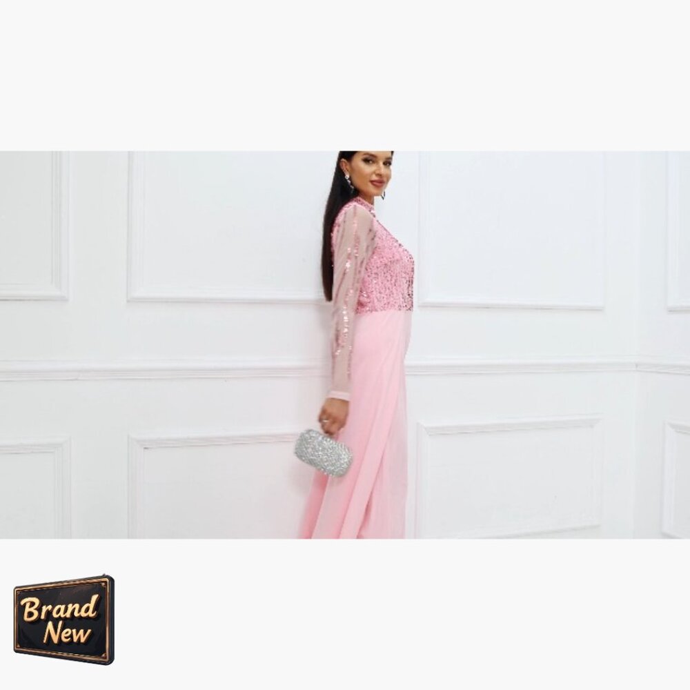 Sequined Patchwork Jumpsuit High Waist Romper Wom… - image 7